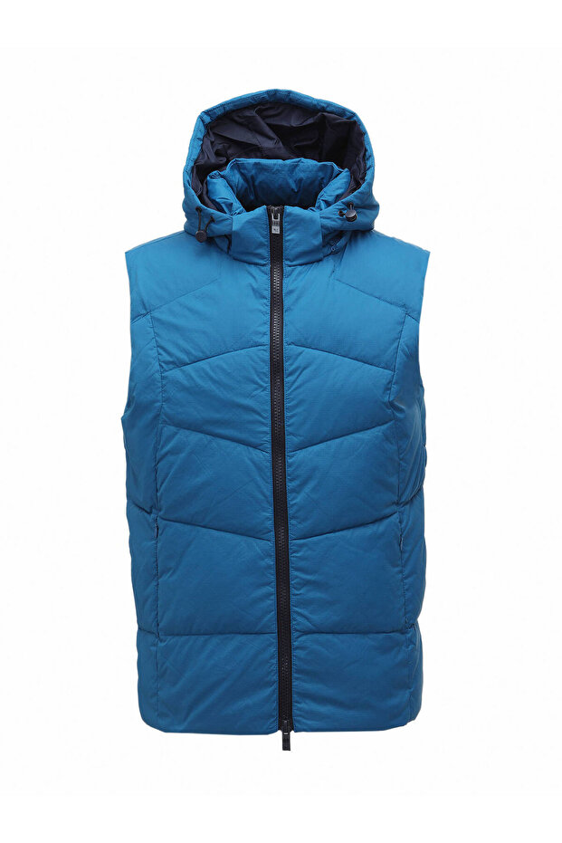 Saks Regular Fit Kapüşonlu Casual Dokuma Spor Yelek - 7