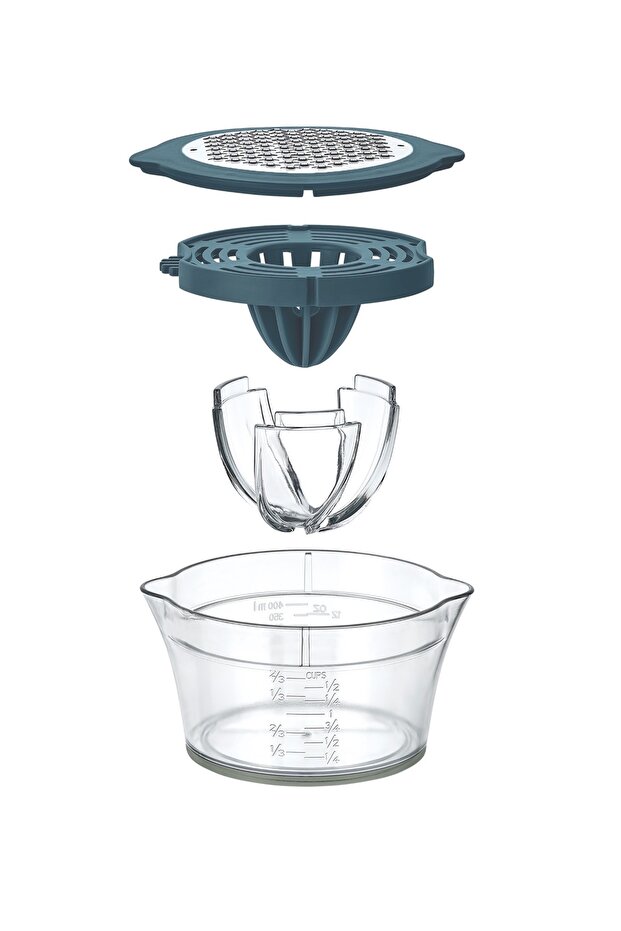 Multi5 Multifunctional Squeezer, Juicer, Grater and Egg Separator Set, Blue - 3