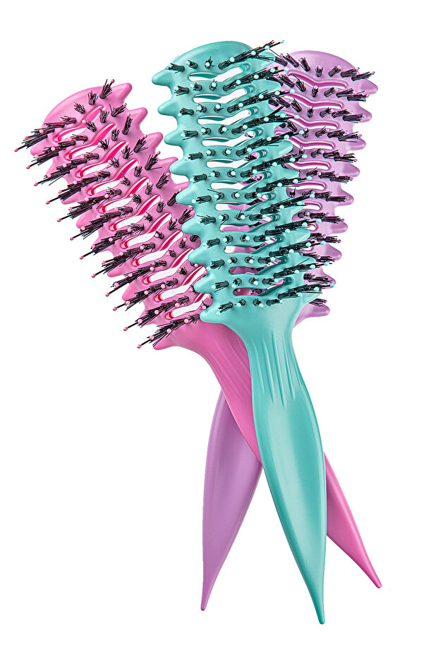 Kıvırcık Saç Fırçası 8916 Mor - Bukle Belirginleştirici Kıvırcık ve Dalgalı Saçlara Özel - 6