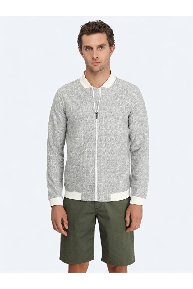 Haki Regular Fit Casual Örme Mont - 3