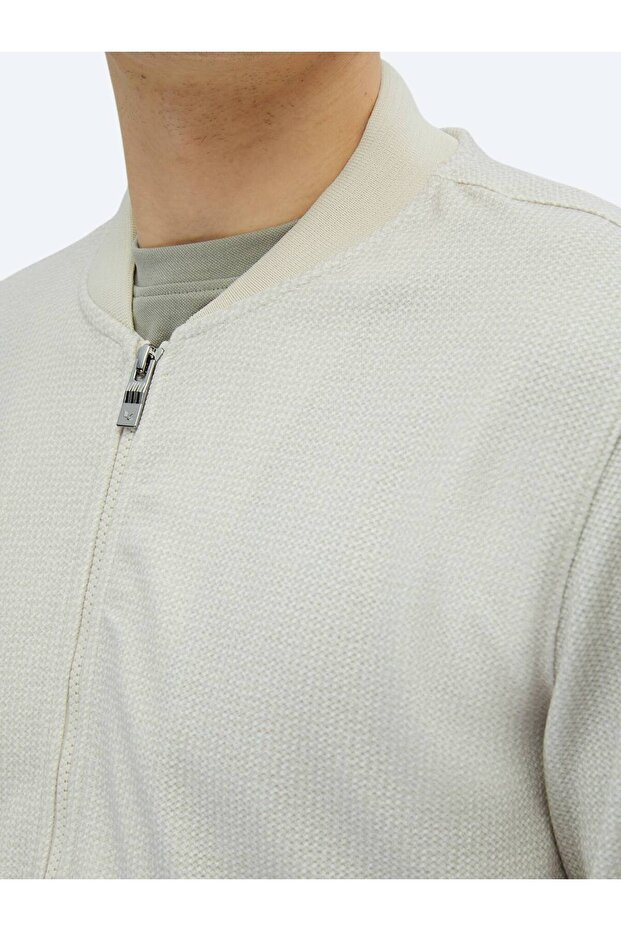 Bej Regular Fit Casual Örme Mont - 7