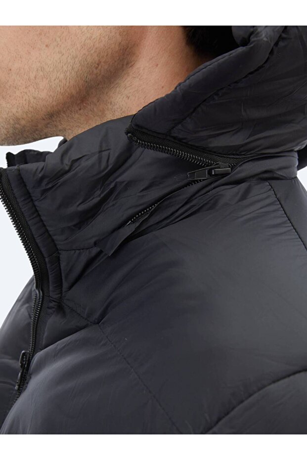 Siyah Regular Fit Casual Dokuma Mont - 5
