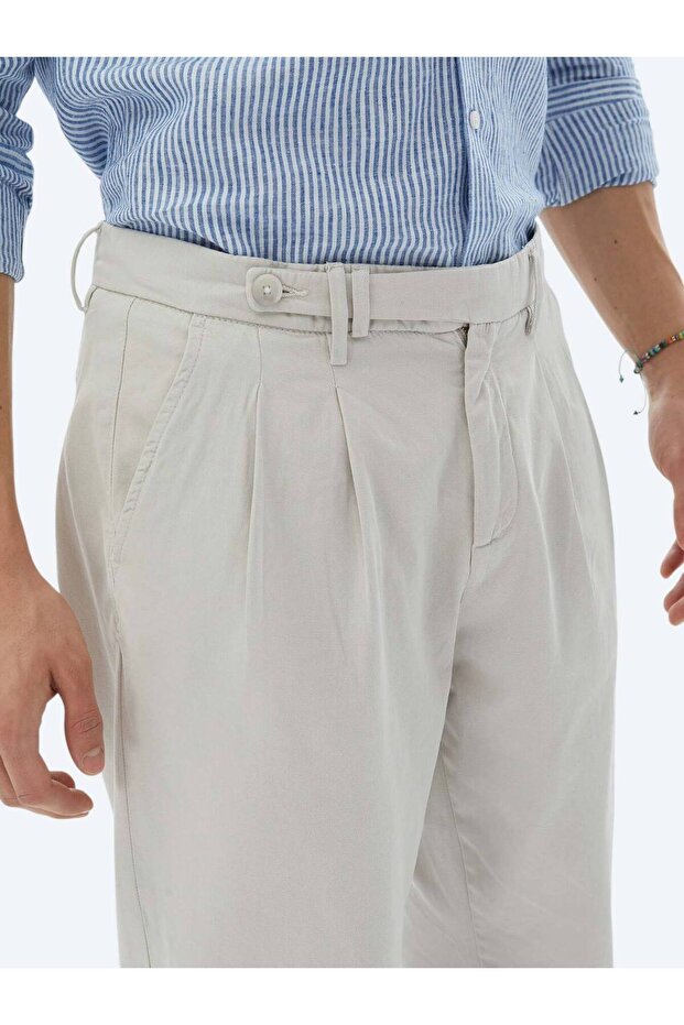 Taş Dokuma Carrot Fit Smart Casual %100 Pamuk Pantolon - 4