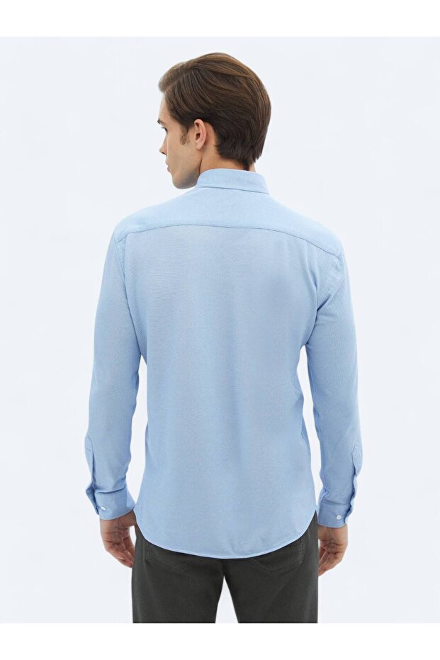 Mavi Regular Fit Casual Pamuk Karışımlı Gömlek - 5