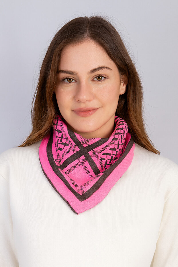 Desenli Triko Fular - 1