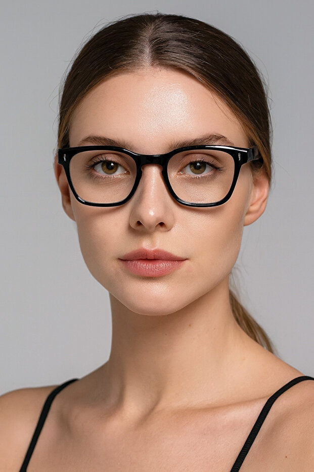 Swank Unisex Black Square Frame Blue Block Blue Light Filter Screen Glasses - 1