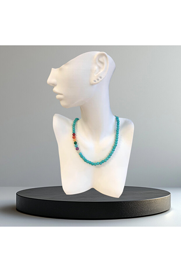 Handmade Turquoise Stone Necklace-41 cm