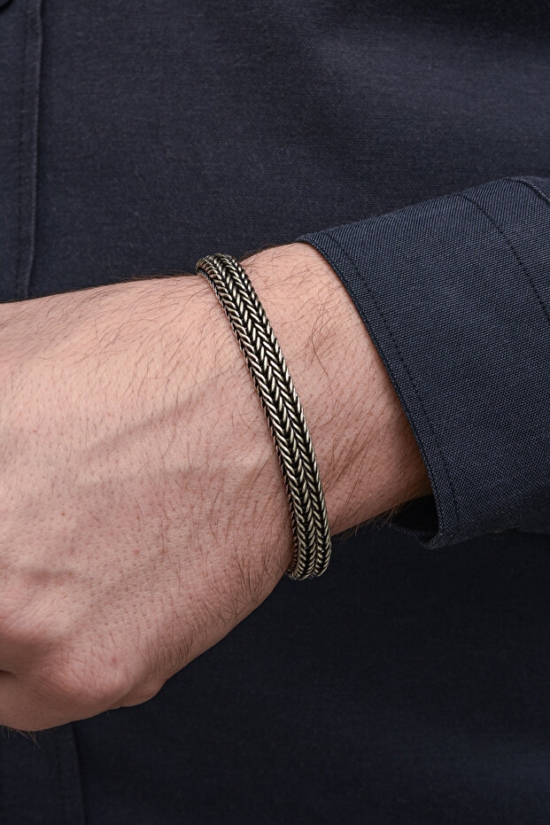 Cihan Modeli 925 Gümüş Bileklik Künye - 2