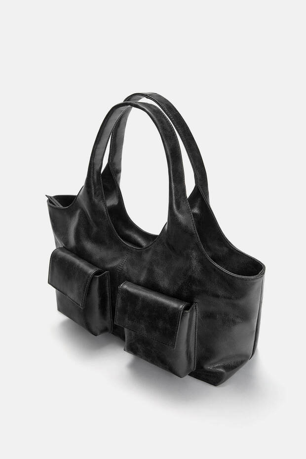 Çok cepli tote çanta - 2