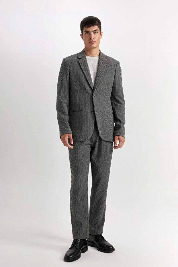 D3704 Tailored Regular Fit Düz Paça Pantolon - 1