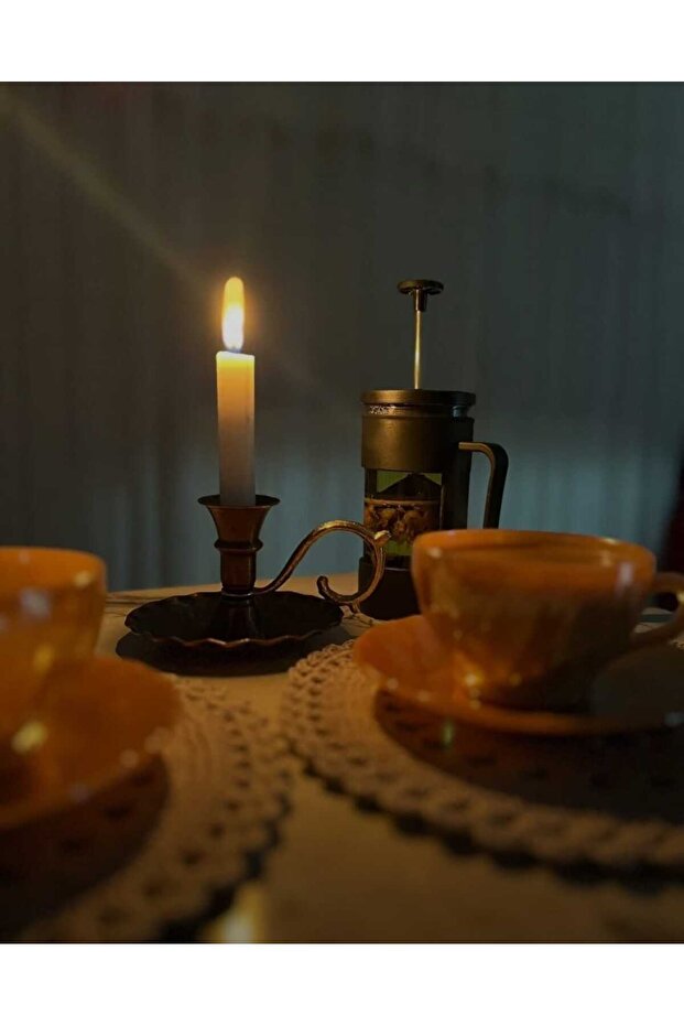 Bakır Şamdan Mumluk - 3