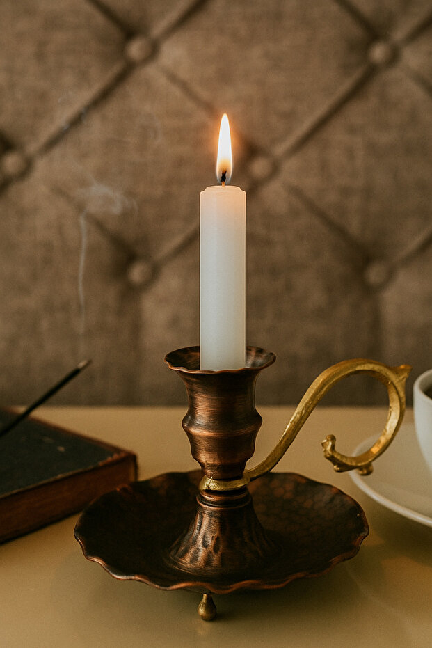 Bakır Şamdan Mumluk - 1