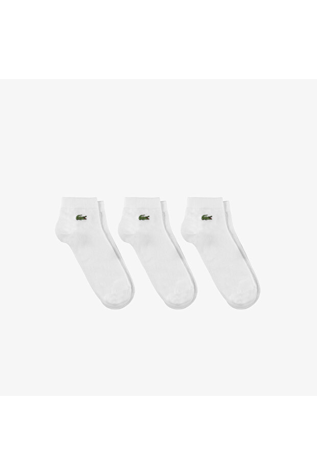 Unisex 3'lü Beyaz Çorap