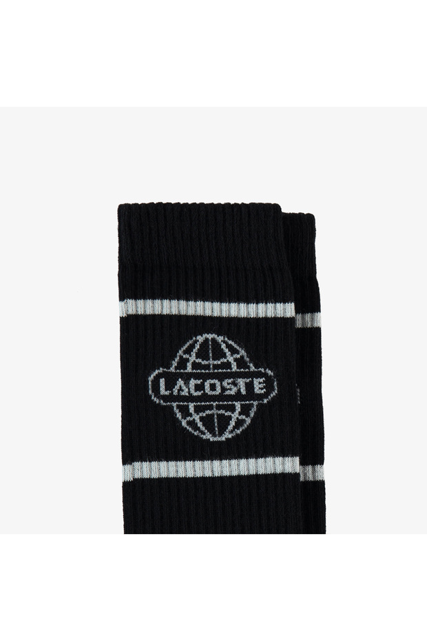 Erkek Baskılı Siyah Çorap - 2