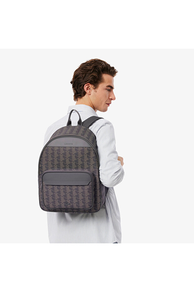 The Blend Erkek Monogram Gri Sırt Çantası - 7