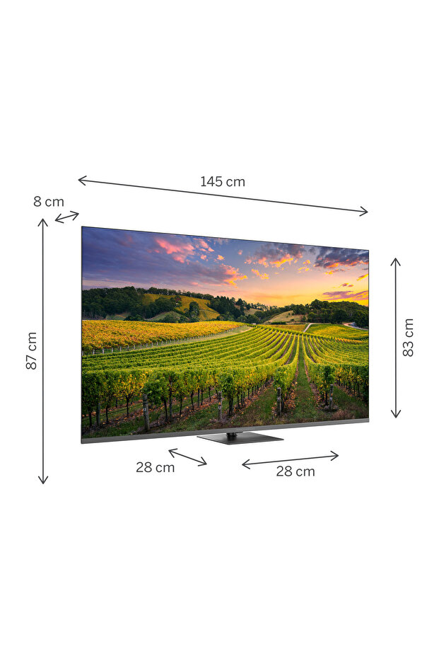 65QG5C14 65 inç 164 Ekran Uydu Alıcılı Ultra HD 4K Google Smart QLED TV - 2