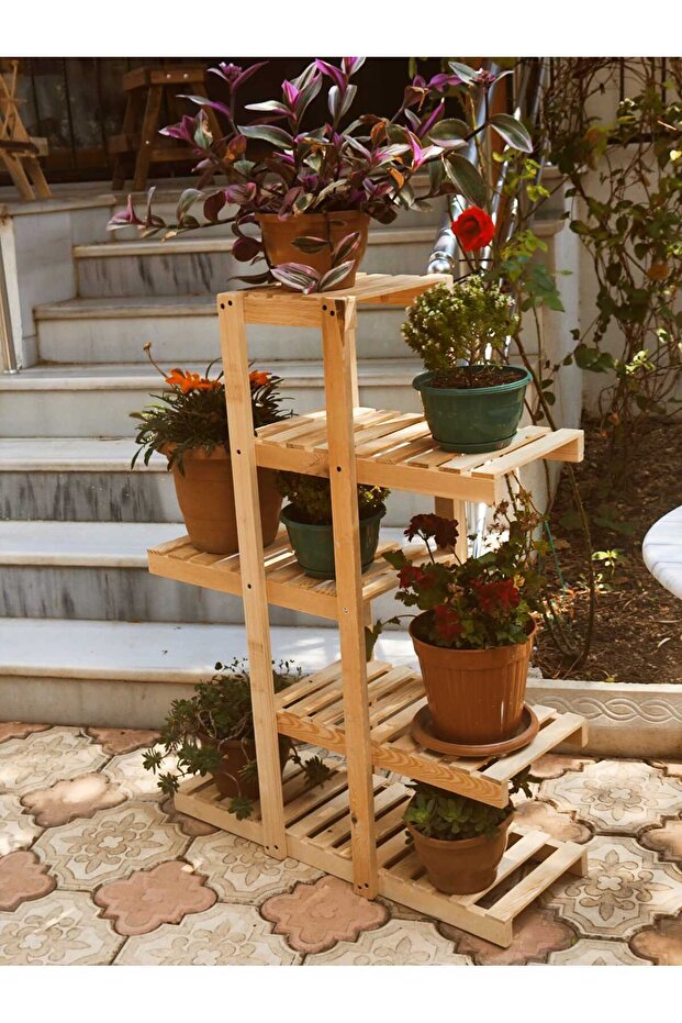 Saksılık ahşap 5 kat 100 cm - 5