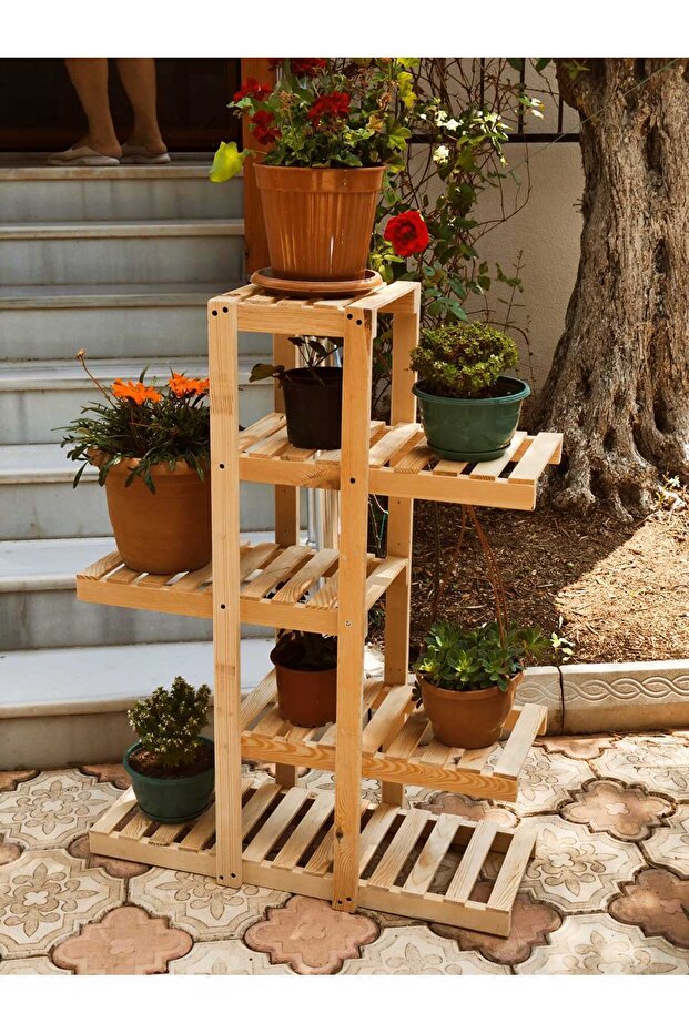 Saksılık ahşap 5 kat 100 cm - 2