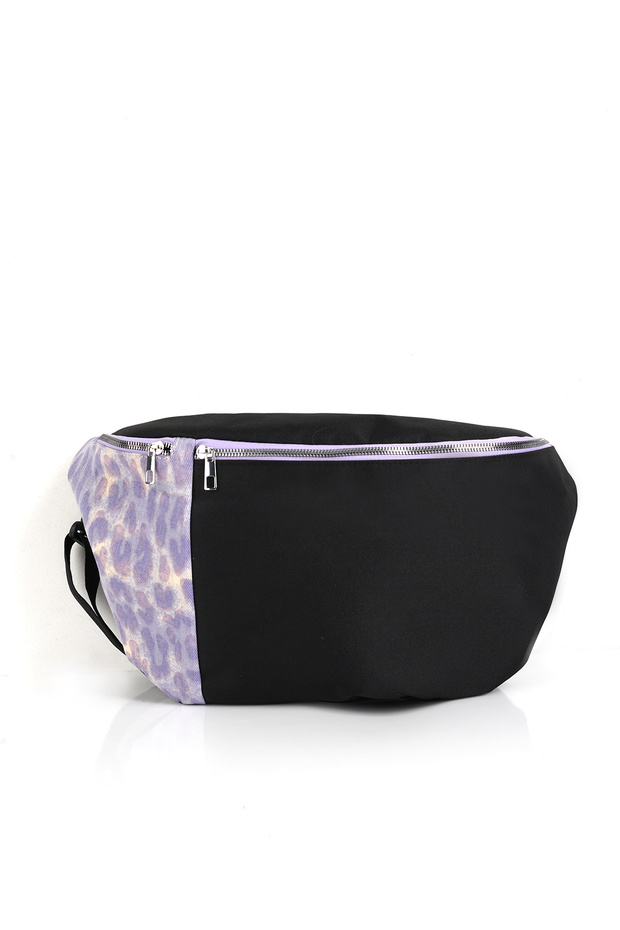Lilac Leopard Modern Large Size Crossbody Adjustable Strap Body Bag Waist and Shoulder Bag