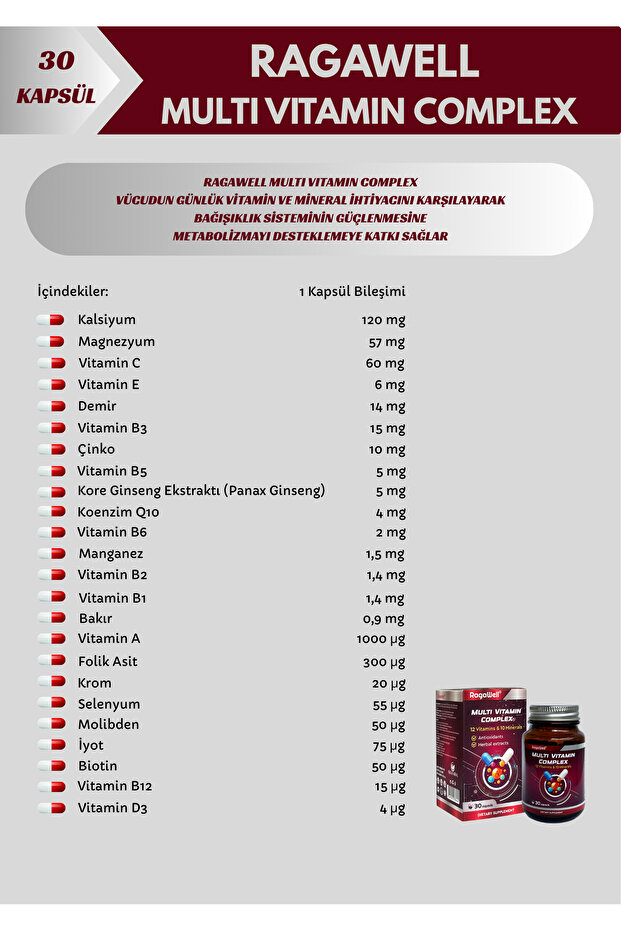 MULTI VITAMIN COMPLEX 30 KAPSÜL - 3