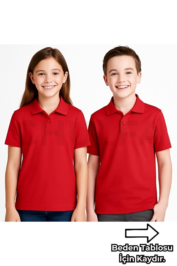 Children's School T-Shirt Polo Collar Unisex 1 Piece