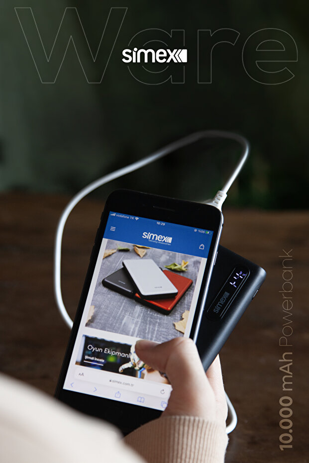 Ware 10.000 mAh Dijital Ekranlı Powerbank - Dual Şarj, Type-C & Micro USB, Hızlı Şarj Destekli - 5