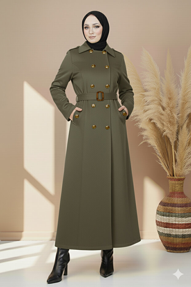 4901 Belted Trench Coat Khaki