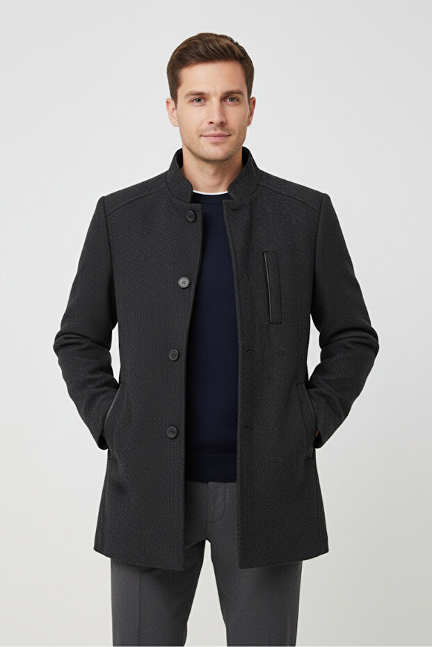 Rozhodčí límec Dobby Coat Regular Fit - 1