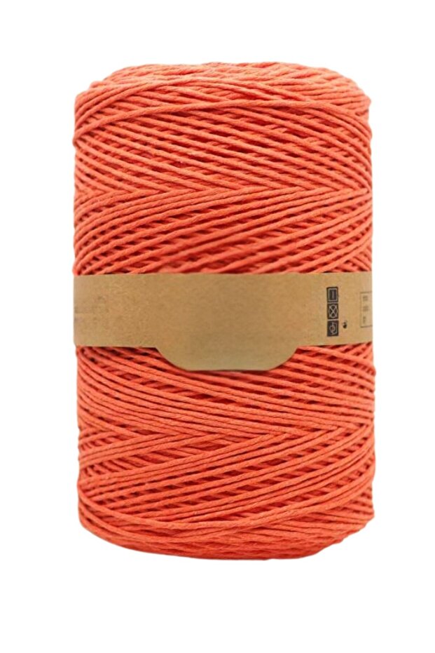 مكرمية قطن برتقالية 2 مم - 1