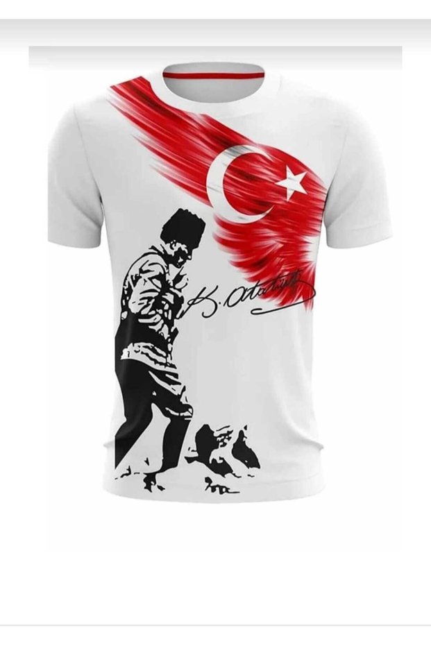Unisex short-sleeved jersey ATATÜRK T-shirt for October 29, April 23, and November 10.