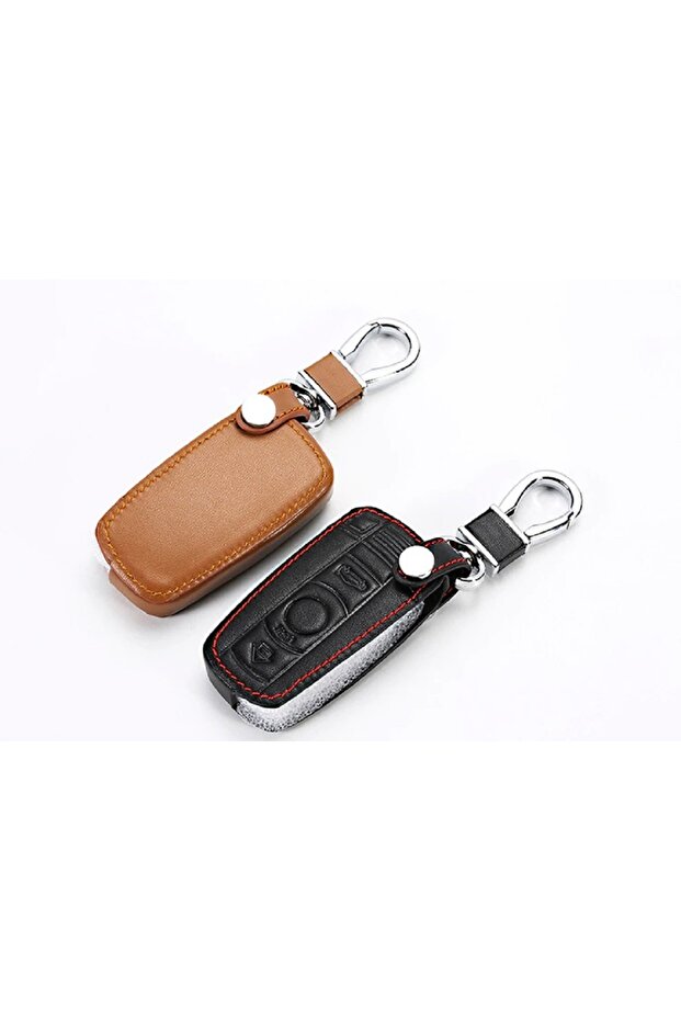 Кафяв кожен калъф за ключ BMW E90 E60 E70 E87 E30 E34 E36 E38 E39 E46 - 5