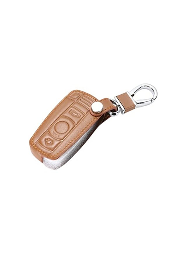 Кафяв кожен калъф за ключ BMW E90 E60 E70 E87 E30 E34 E36 E38 E39 E46 - 1