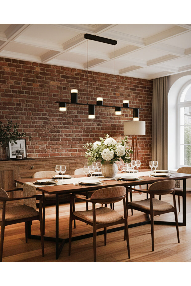 5036-7as Sarkıt Avize Mat Siyah - 1