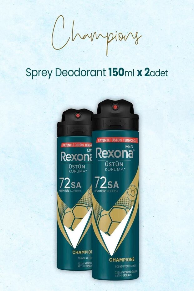 Erkek Deodorant 150 ml Champions X 2 Adet - 2