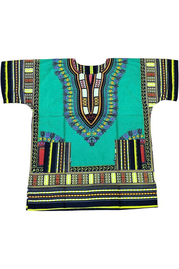 African Dashiki Shirt For Men And Women 100% Cotton Fabrics With Beautiful Printed Design (FG.)