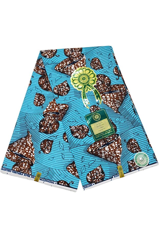 Medium Quality African Wax 6 Yards (Cotton & Poly Mix - Design 010679)