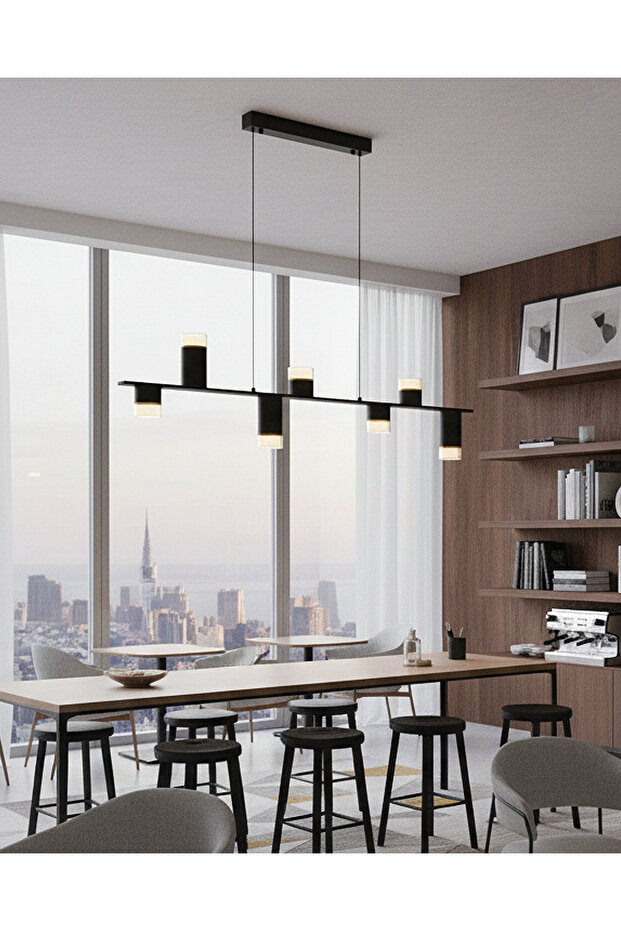 5036-7as Sarkıt Avize Mat Siyah - 2