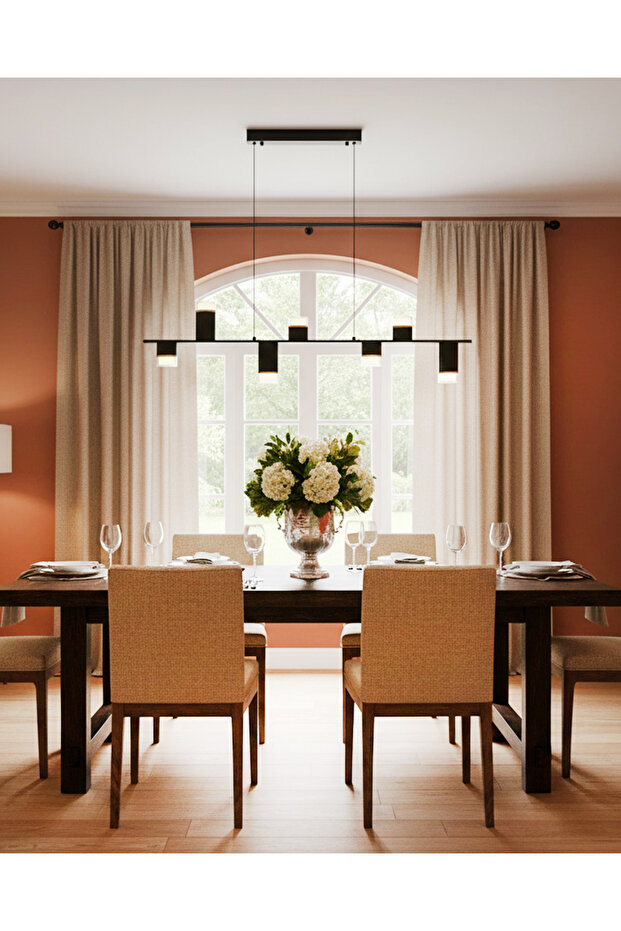 5036-7as Sarkıt Avize Mat Siyah - 3