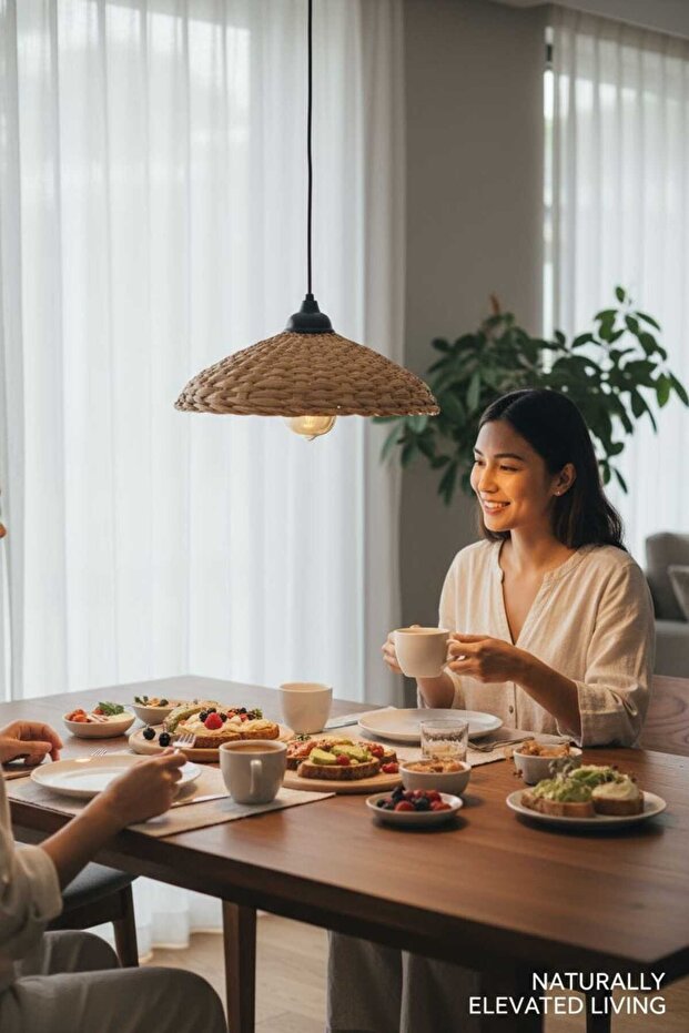 EMMA HASIR AVİZE AYDINLATMA (SADECE HASIR KISMI İLE GÖNDERİLMEKTEDİR) - 1