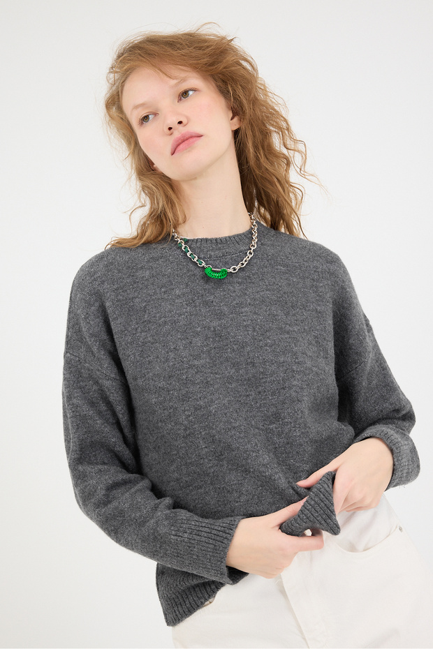 Bisiklet Yaka Triko Kazak K3380-A9 - 1