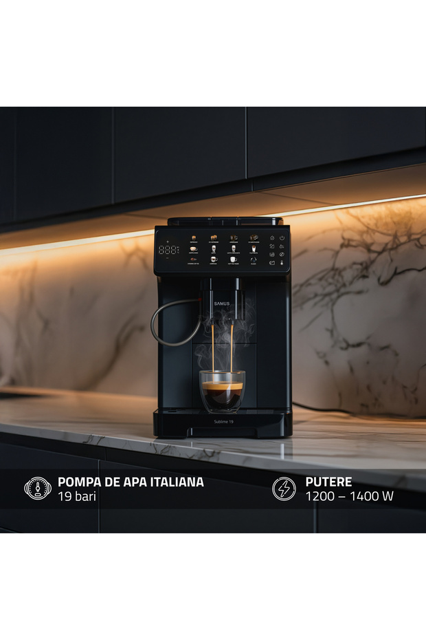 Sublime 19 espresso machine, automatic espresso machine, black - 4