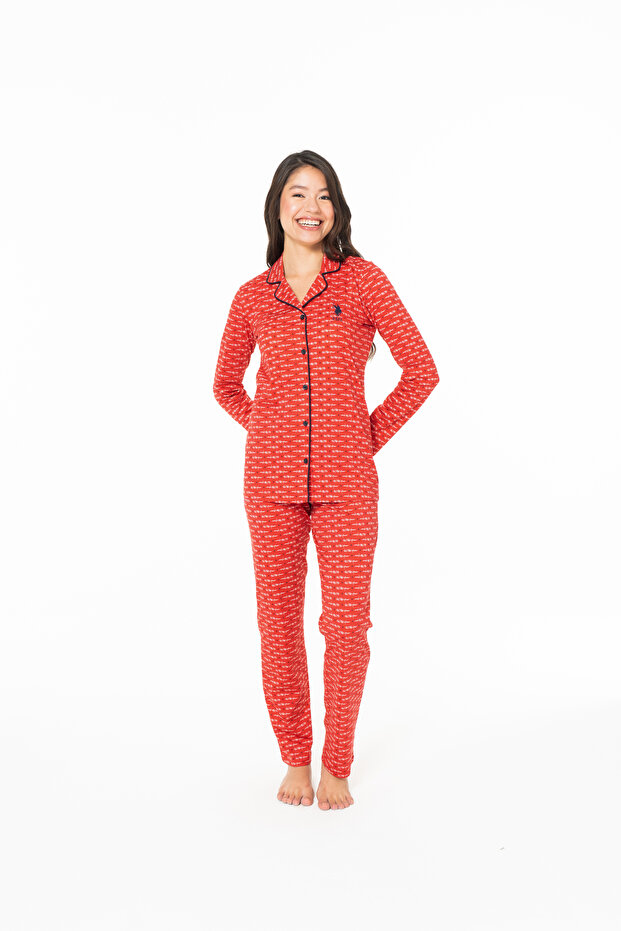 U.S. Polo Assn. Women's Red Pajama Set