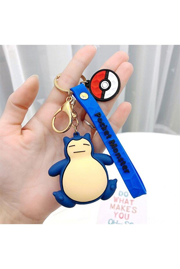سلسلة مفاتيح من السيليكون من Anime Pokemon - Snorlax