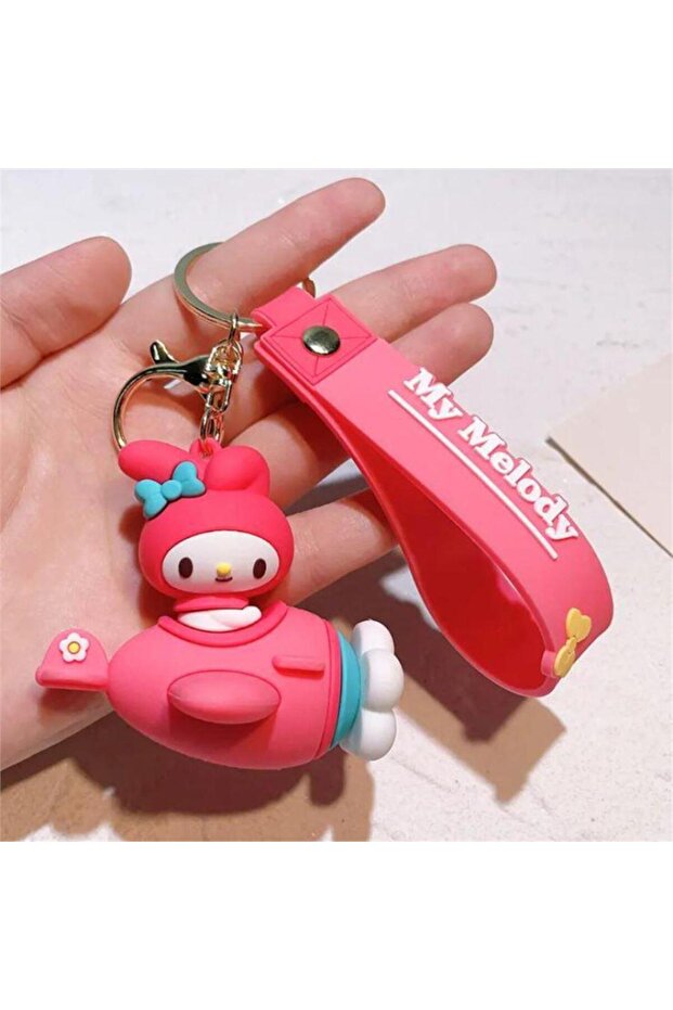 My Melody Fantasy Pink Helicopter Silicone Keychain