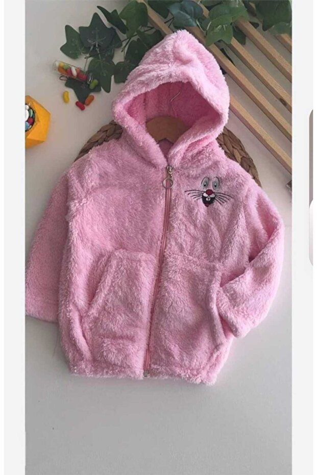 Peluş mont pembe - 2