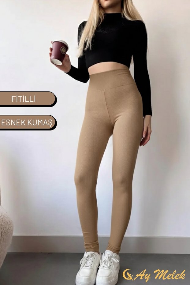 Women's Leggings High Waist Tummy Control No Show Seasonal Ribbed Leggings