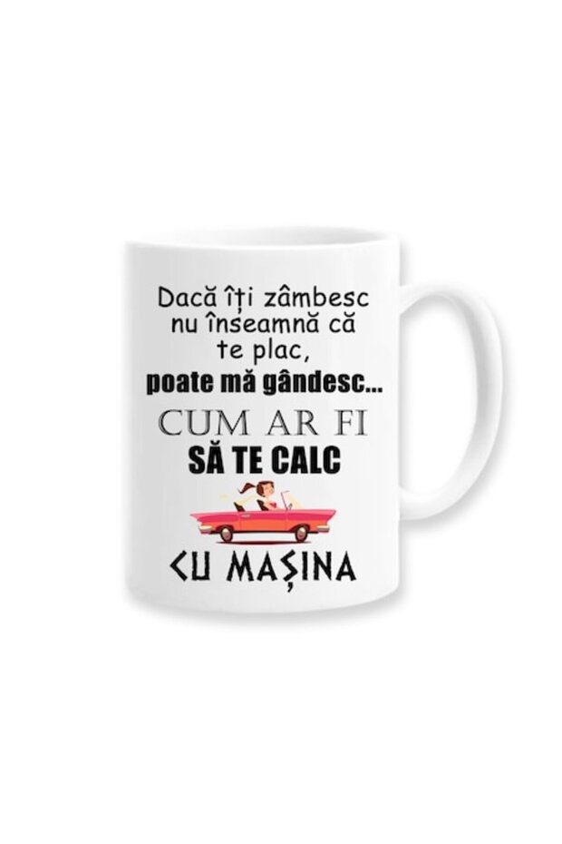 Personalized mug with humorous message: 'If I smile, it doesn't mean I like you, maybe I'm thinking - 1