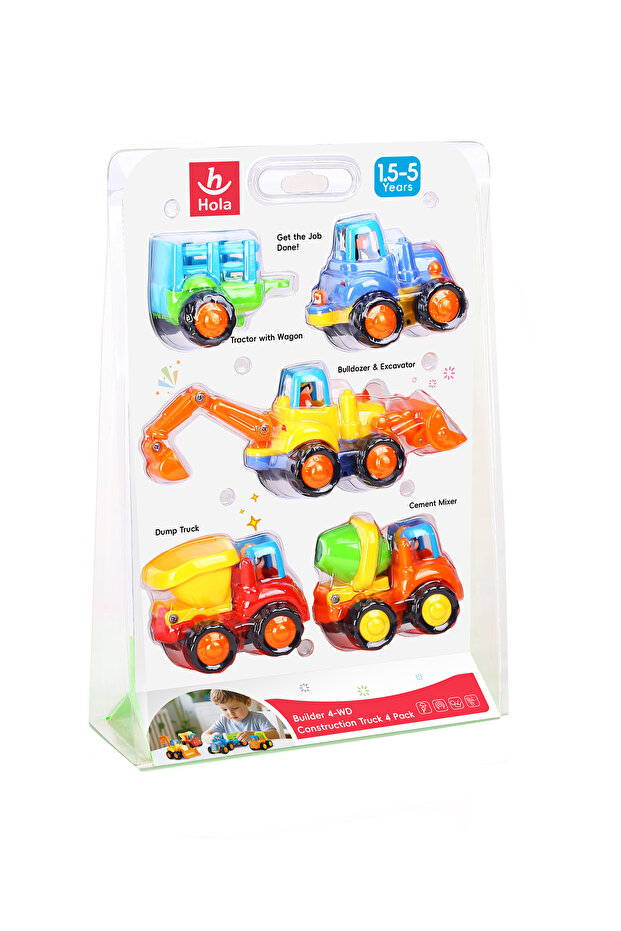 4WD Construction Truck Toy Set for Kids