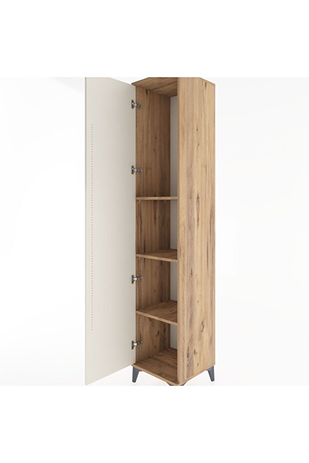 Hyperion Dolap 3 Raflı Tek Kapaklı 44x44x221 Çam-Aytaşı - 5