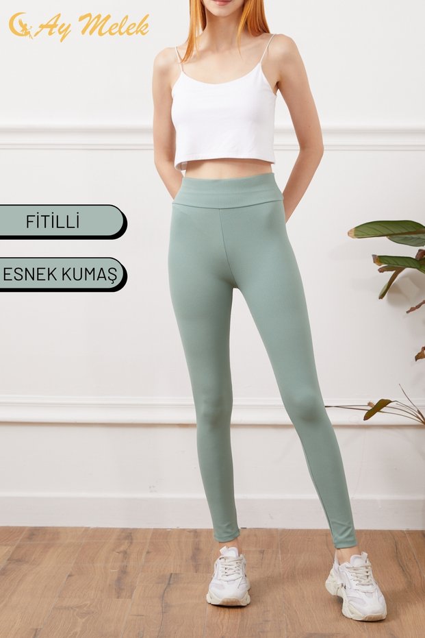 Women's Leggings High Waist Tummy Control No Show Seasonal Ribbed Leggings